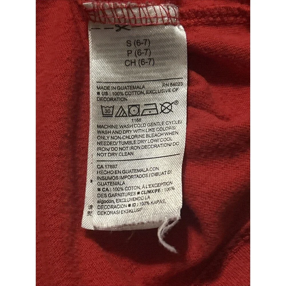Old Navy Super Mario Red Short Sleeve Graphic Shirt Boys Size 6/7